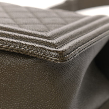 Chanel Caviar Quilted Medium Boy Flap Green 10 of 10