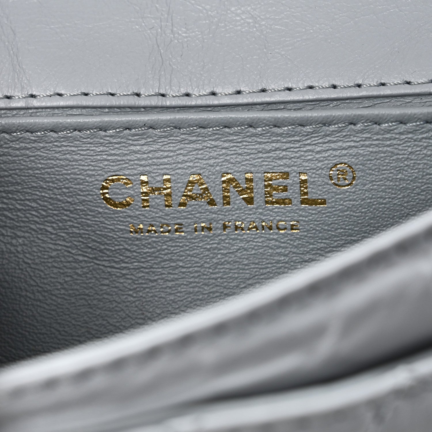 Chanel Aged Calfskin Quilted 2.55 Reissue Flap Belt Bag Clutch Light Blue 6 of 11