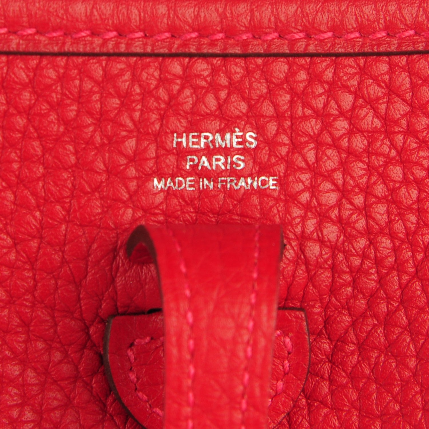 Hermes Taurillon Clemence Amazone Evelyne TPM Rouge Casaque 6 of 8