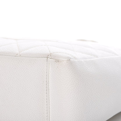 Chanel Caviar Quilted Petit Shopping Tote PST White 16 of 19