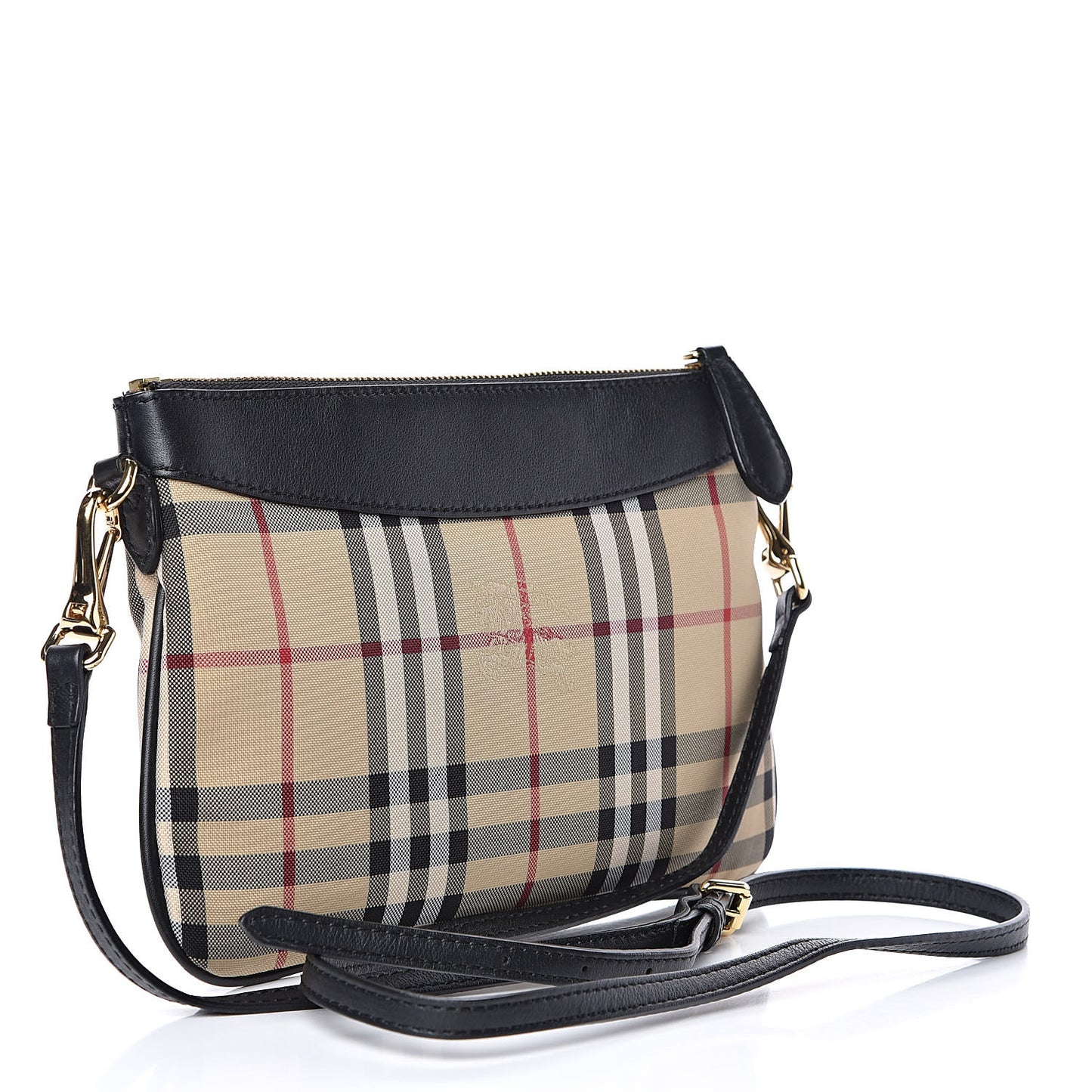 Horseferry Check Peyton Crossbody Clutch Bag Black