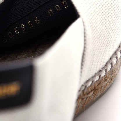 Saint Laurent Canvas Nappa Elba Light Logo Embroidered Espadrilles 37.5 Ecru 10 of 11