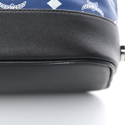 MCM Visetos Large Messenger Bag Estate Blue 16 of 17