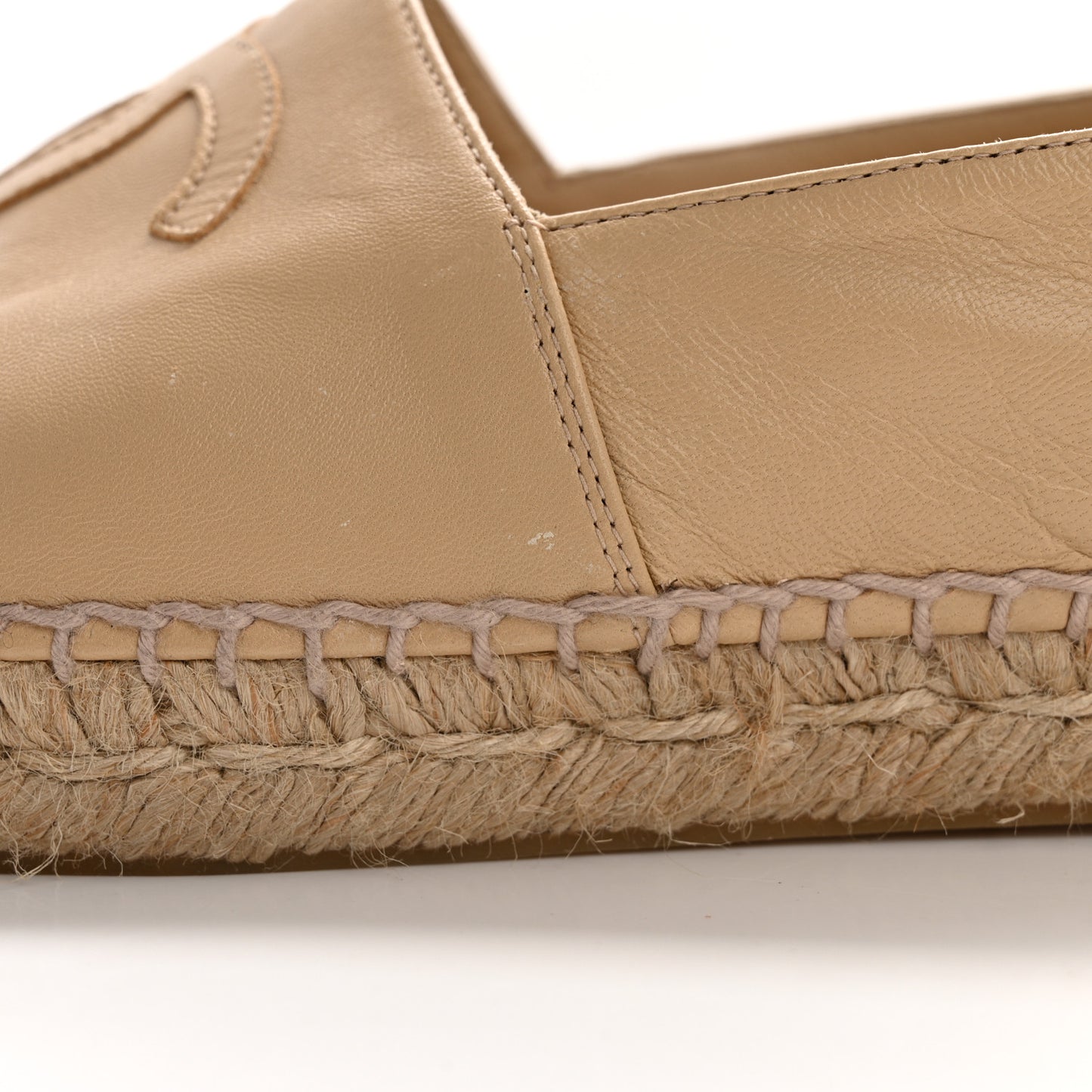 Lambskin CC Espadrilles 39 Beige Black