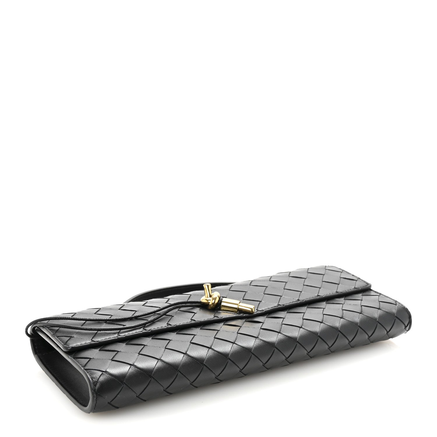 Bottega Veneta Nappa Intrecciato Long Andiamo Top Handle Clutch Black 4 of 6