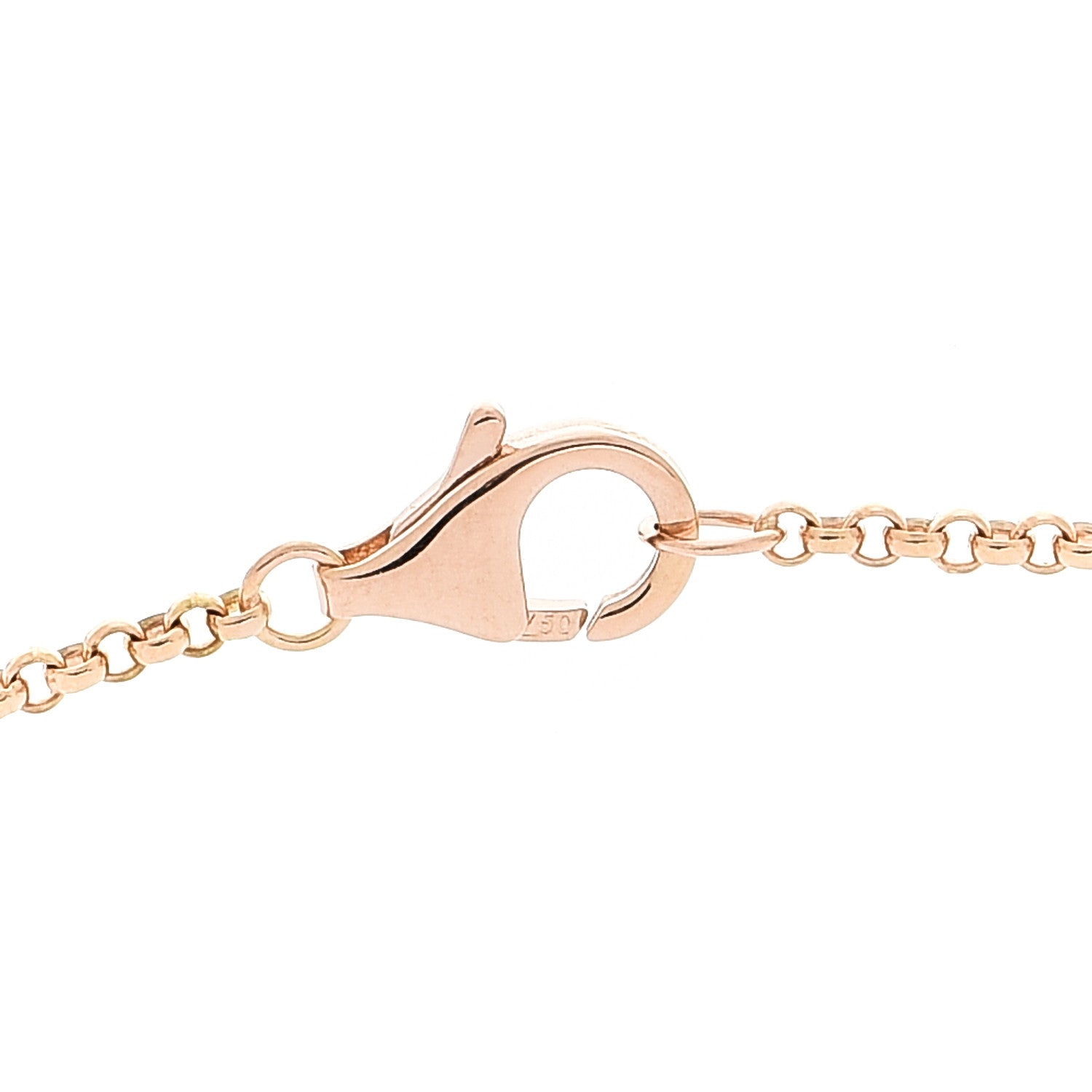 Cartier 18K Pink Gold Diamond Agrafe Paved Pendant Necklace 6 of 6