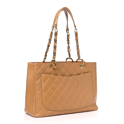 Chanel Caviar Quilted Grand Shopping Tote GST Beige 2 of 12