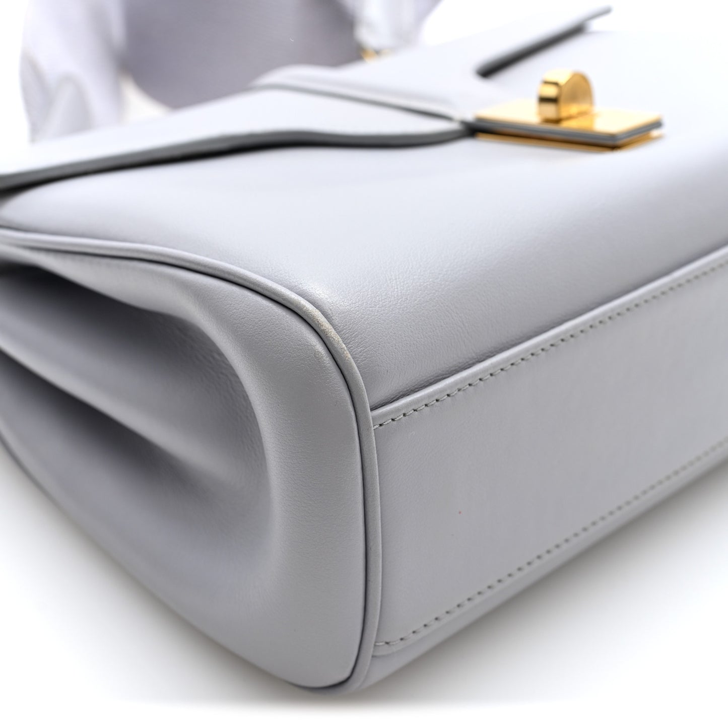 Smooth Calfskin Teen Soft 16 Shoulder Bag Light Grey