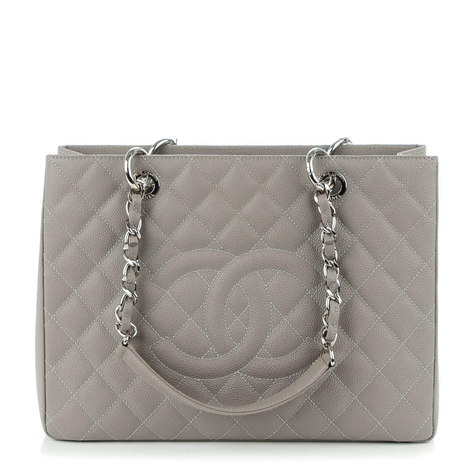 Chanel Caviar Quilted Grand Shopping Tote GST Grey 1 of 7