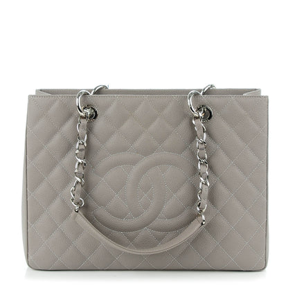 Chanel Caviar Quilted Grand Shopping Tote GST Grey 1 of 7
