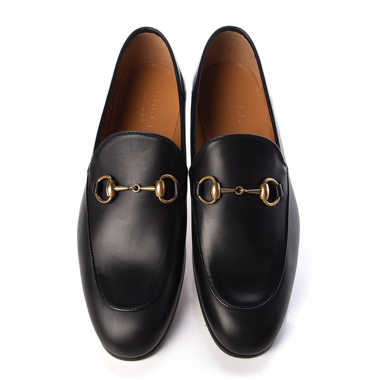 Gucci Calfskin Horsebit Mens Jordaan Loafers 7.5 Black 5 of 8