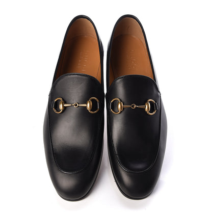 Gucci Calfskin Horsebit Mens Jordaan Loafers 7.5 Black 5 of 8
