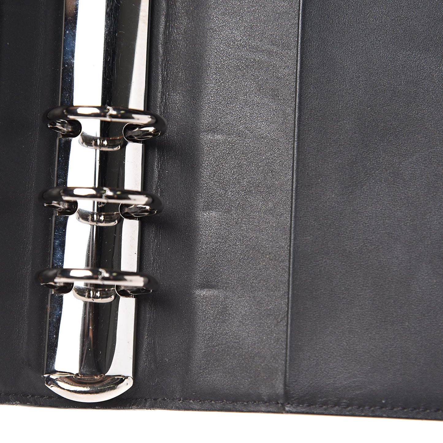 Mat Monogram Medium Ring Agenda Cover Black