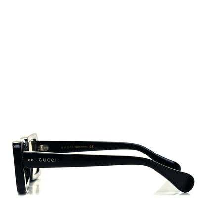 Gucci Acetate Rectangle Sunglasses GG0873S Black Yellow 3 of 8