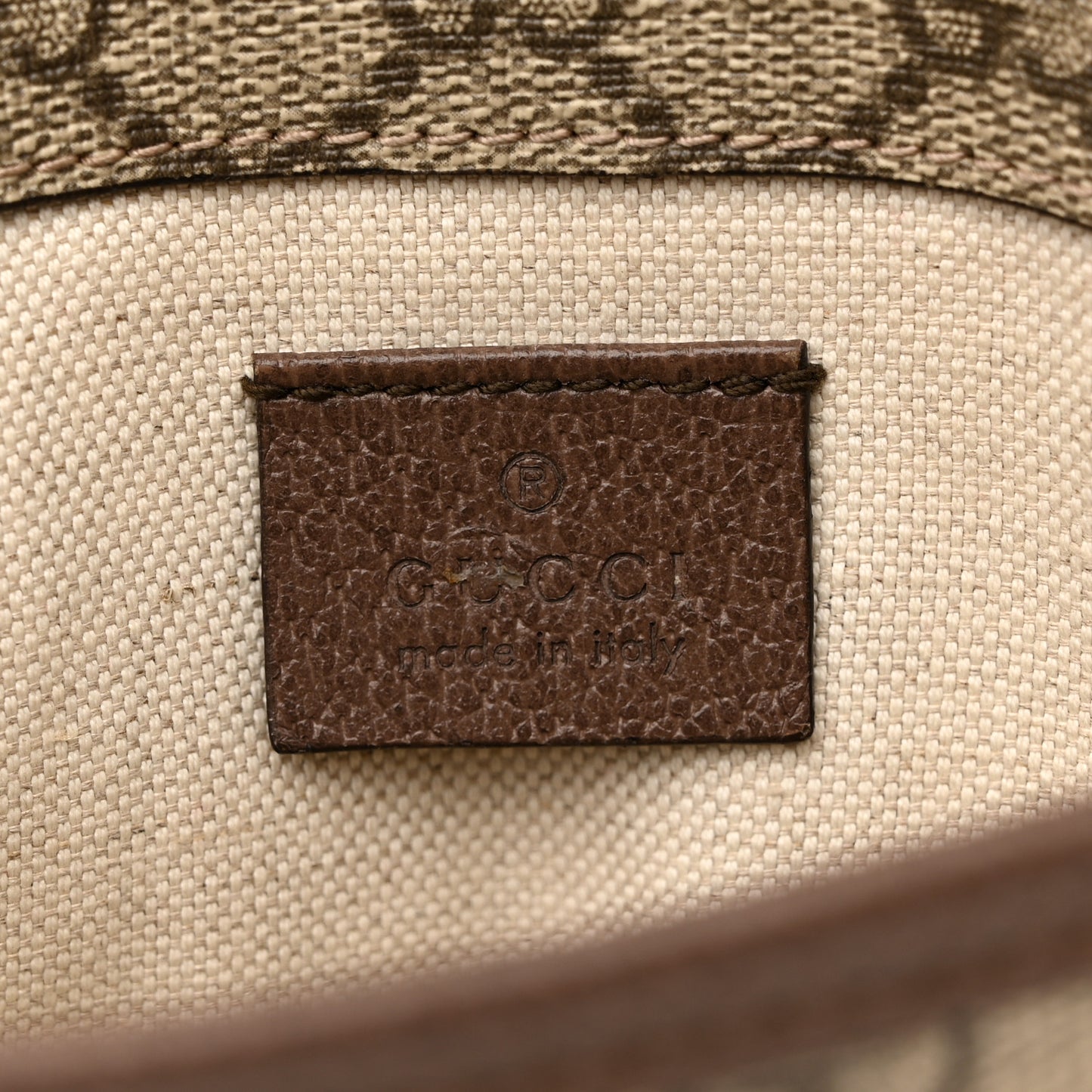 GG Supreme Monogram Neo Vintage Web Belt Bag Brown