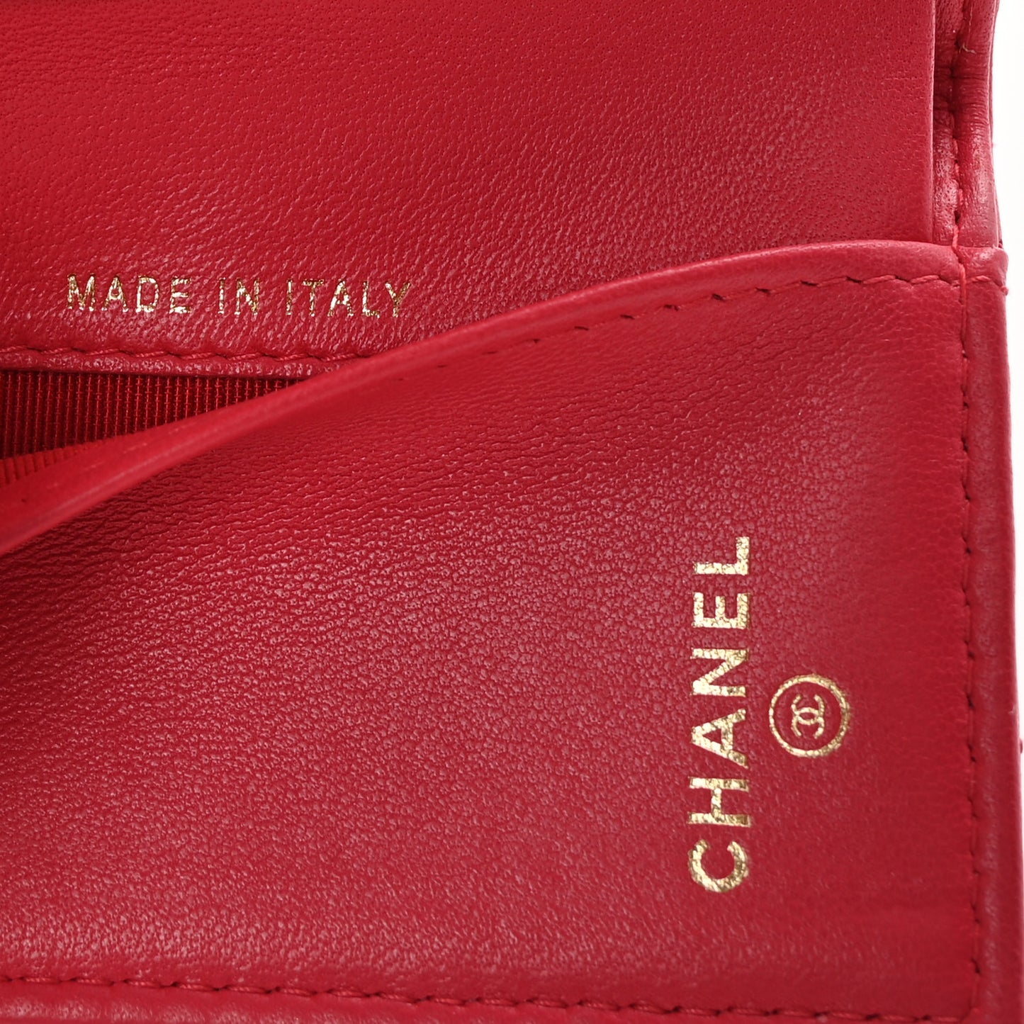 Lambskin Quilted Double Flap Wallet  Dark Pink