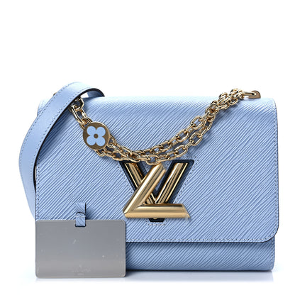 Louis Vuitton Epi Twist Monogram Flower Chain Shoulder Bag MM Blue 1 of 6