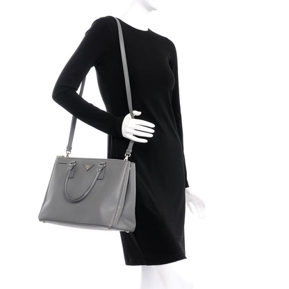 Prada Saffiano Medium Galleria Double Zip Tote Marmo 2 of 12