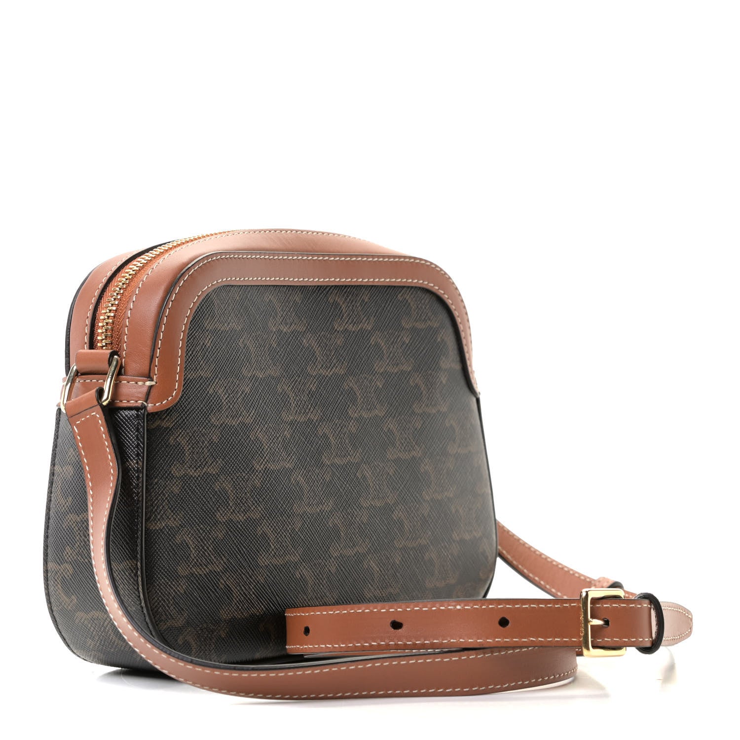Celine Triomphe Canvas Small Camera Bag Tan 3 of 11