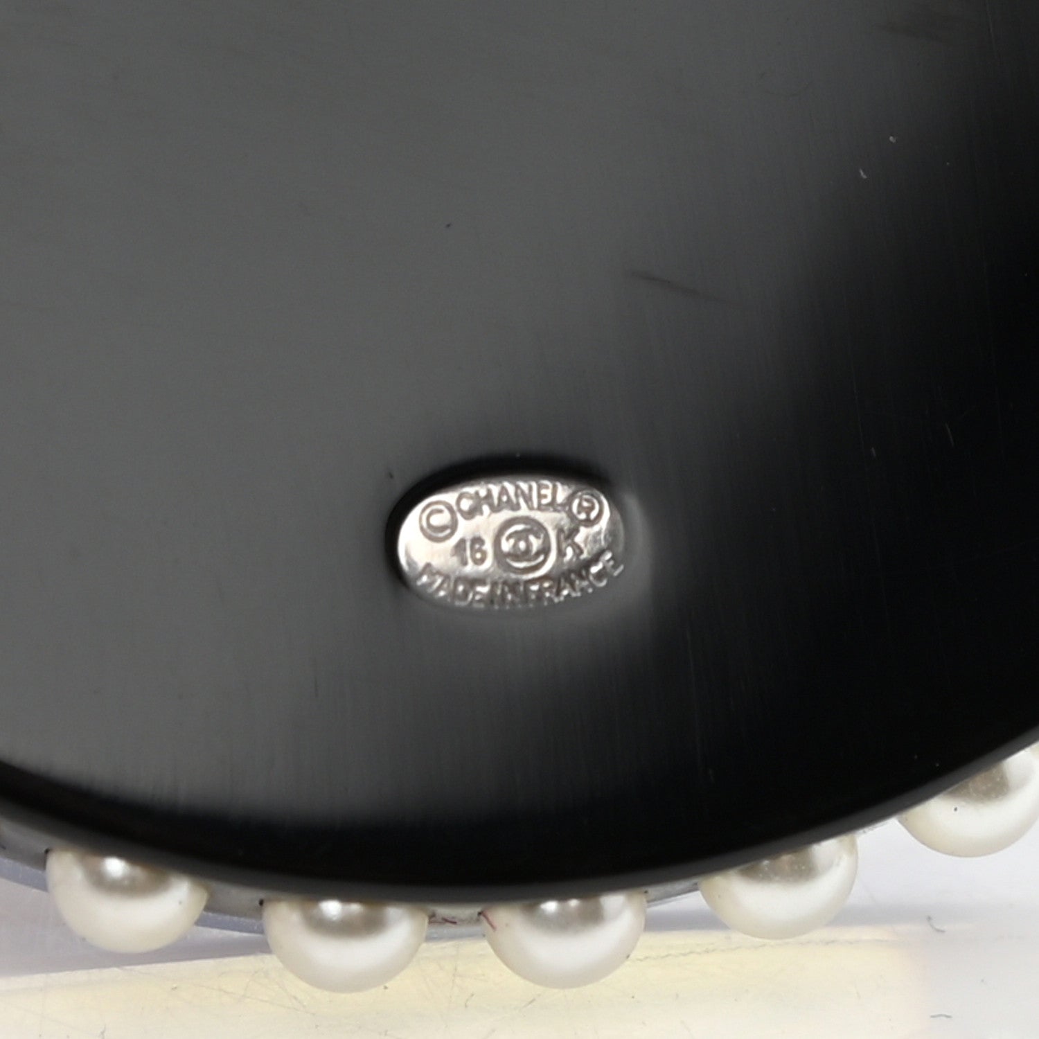 Chanel Metal Resin Pearl Emoji Brooch Purple Silver 4 of 6