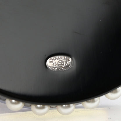 Chanel Metal Resin Pearl Emoji Brooch Purple Silver 4 of 6