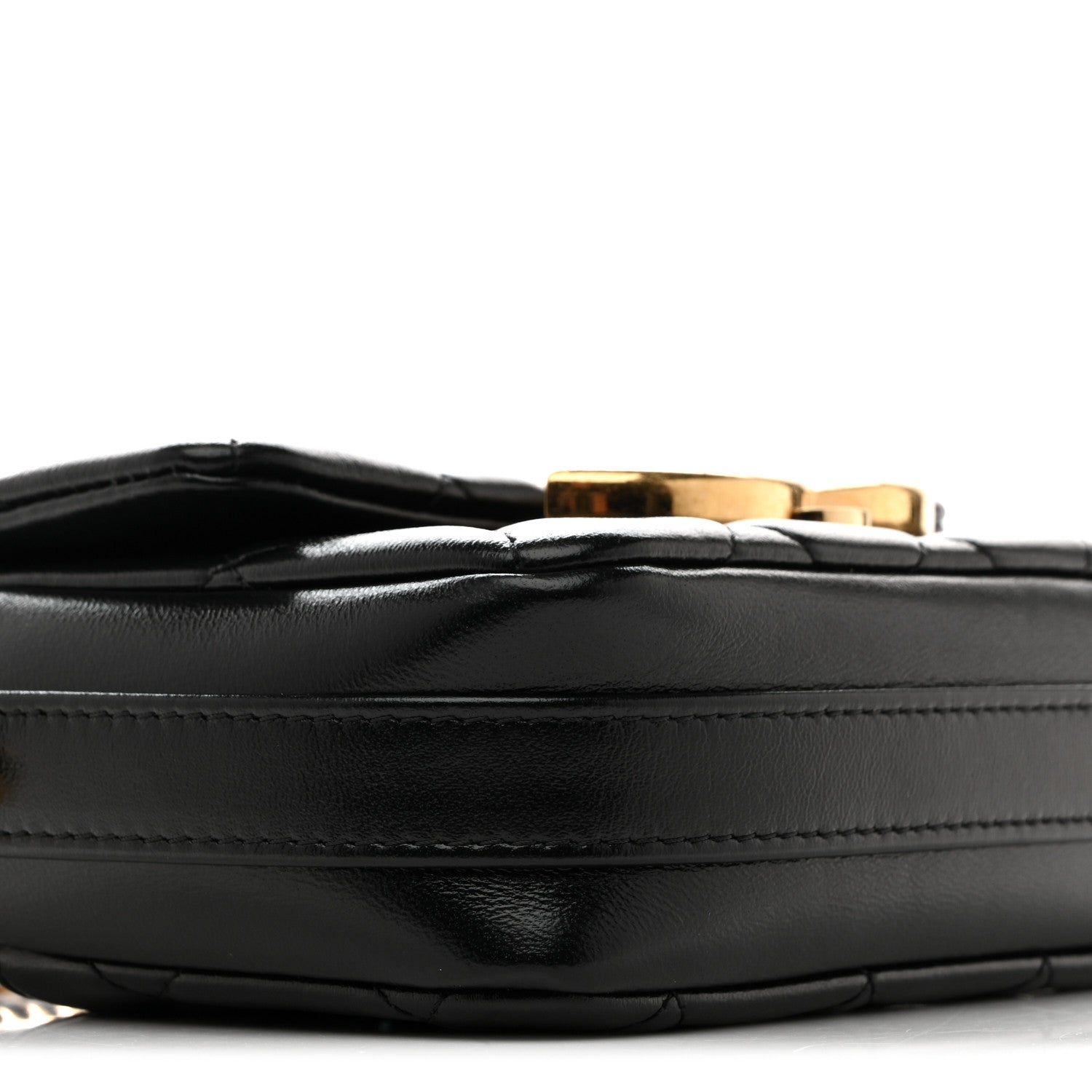 Chanel Shiny Crumpled Lambskin Quilted Mini Giant CC Flap Black 10 of 12