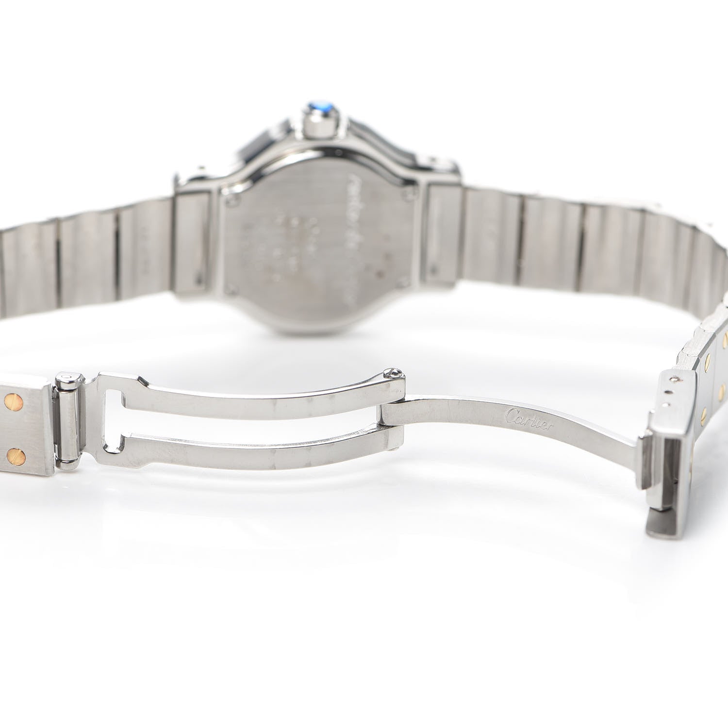Cartier Stainless Steel 18K Yellow Gold 25mm Santos Octagon Quartz Watch 5 of 5