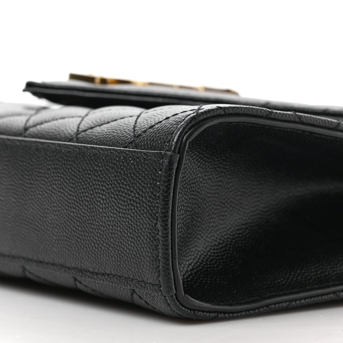 Grain De Poudre Textured Mixed Matelasse Triquilt Medium Monogram Satchel Black