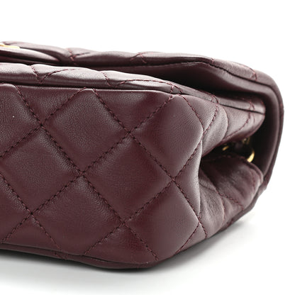 Chanel Lambskin Quilted Mini Rectangular Pearl Crush Flap Burgundy 9 of 9