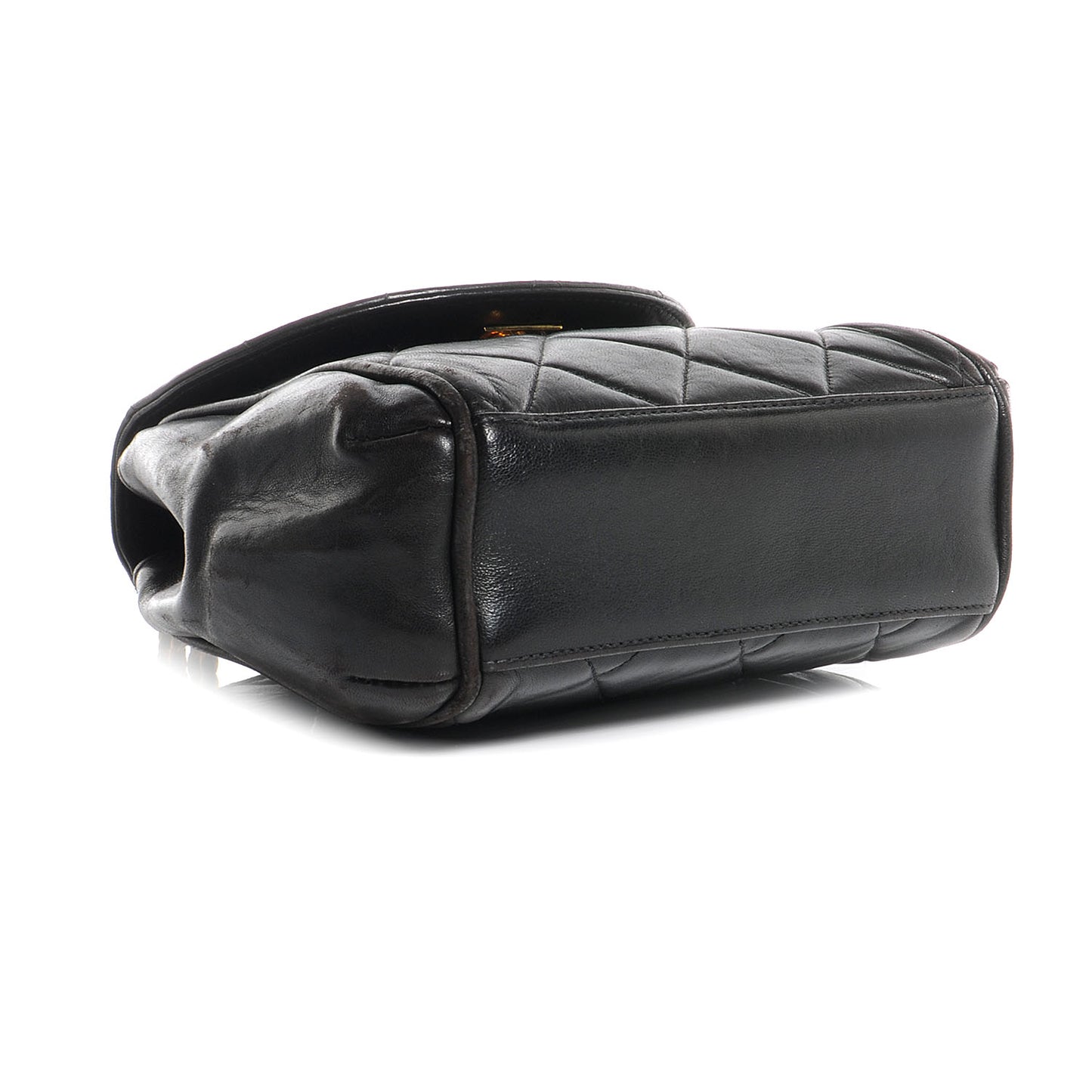 Lambskin Quilted 4 Chain Mini Flap Black