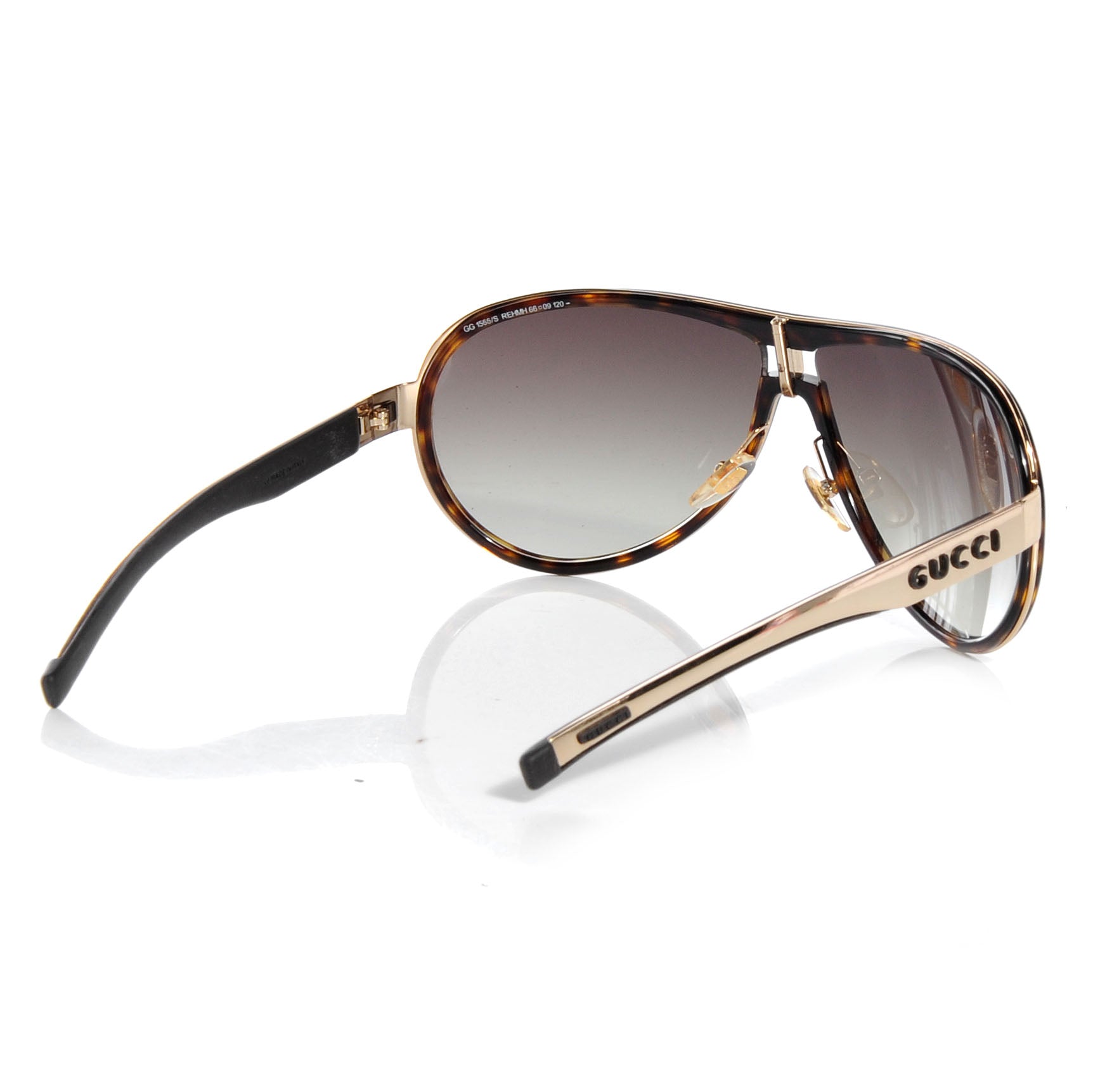 Gucci Aviator Sunglasses 1566 Tortoise 2 of 6