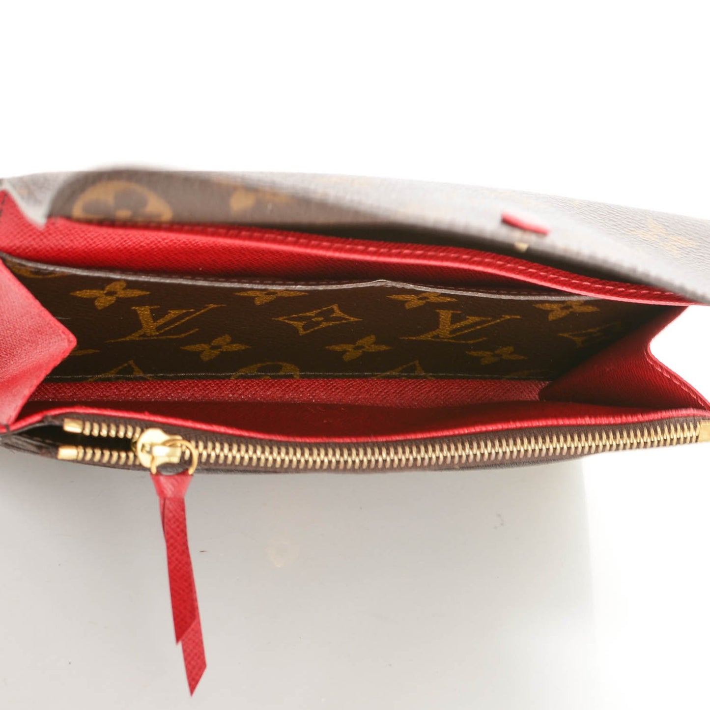Monogram Emilie Wallet Red