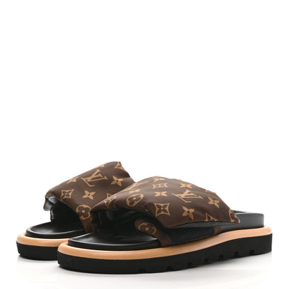 Louis Vuitton Nylon Monogram Pool Pillow Comfort Mule 38 Cacao Brown 3 of 8