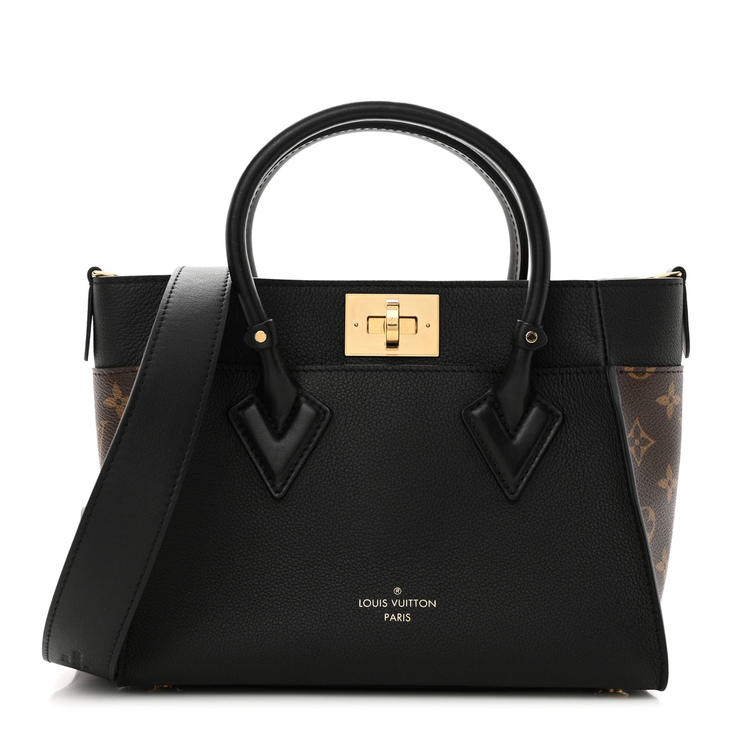 Calfskin Monogram On My Side PM Black