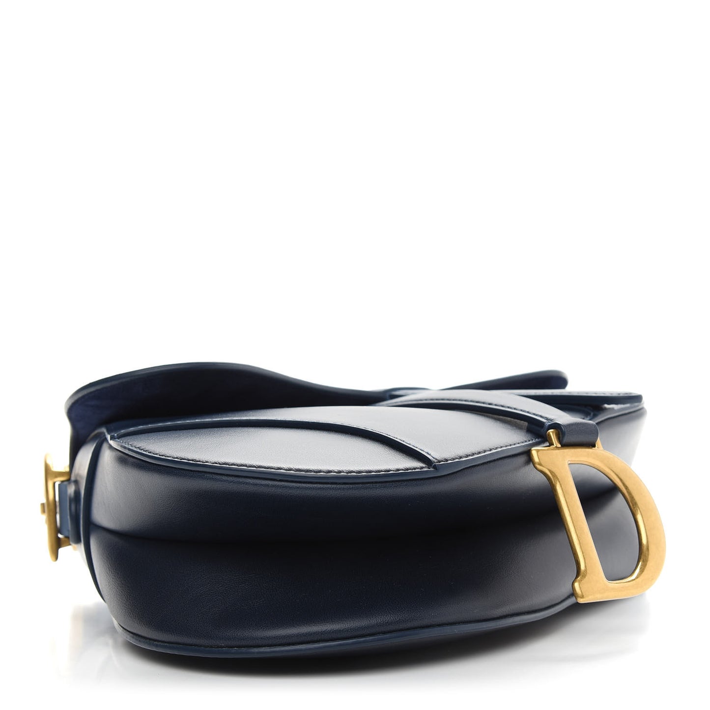 Calfskin Gradient Saddle Bag Indigo Blue