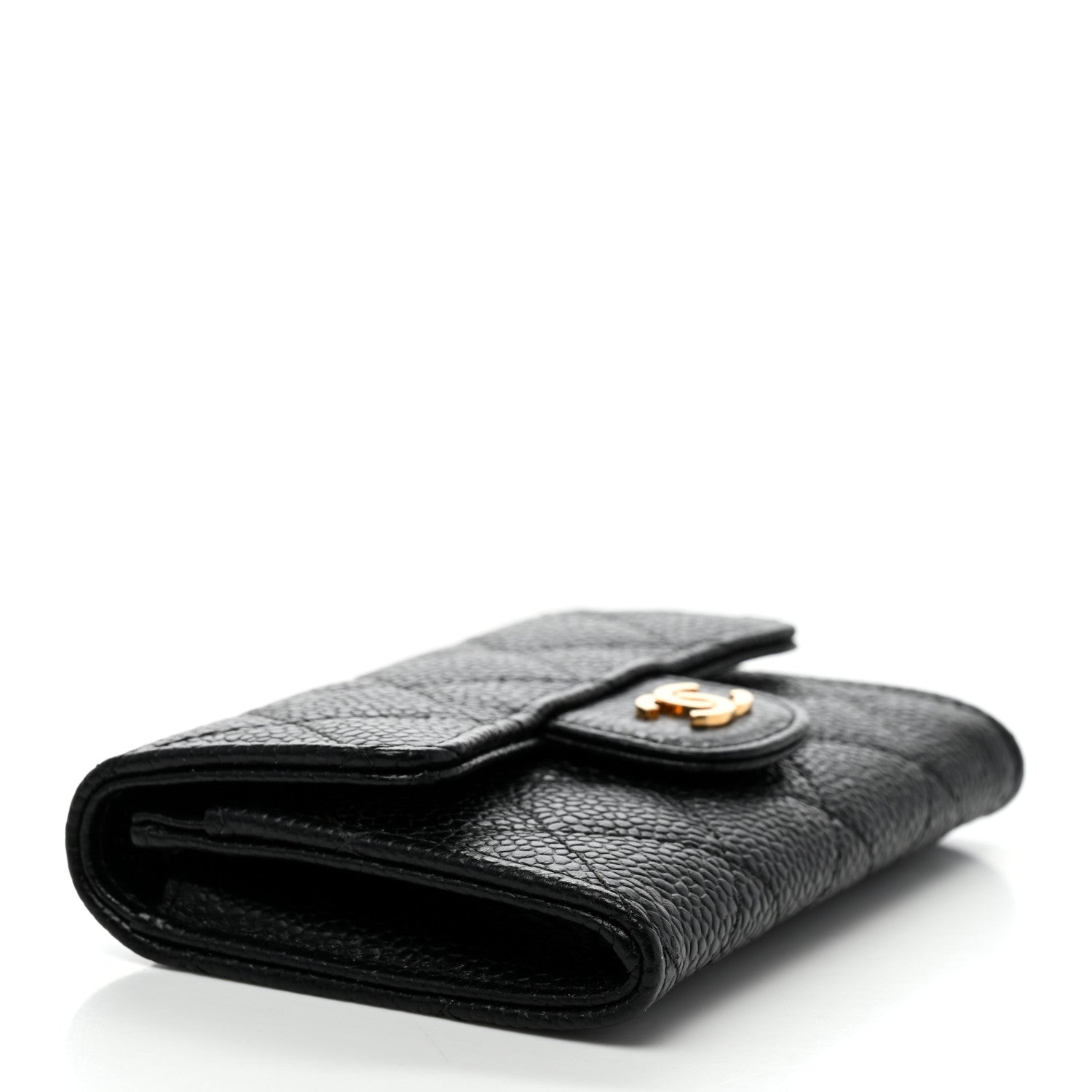 Chanel Caviar Quilted Flap Card Holder Wallet Black 4 of 9