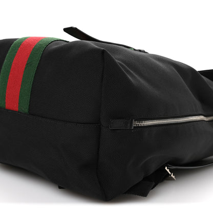 Gucci Techno Canvas Web Single Buckle Backpack Black 10 of 11