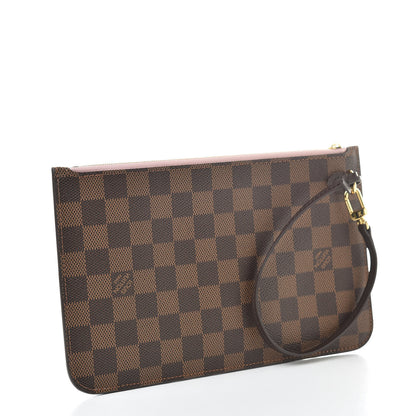 Louis Vuitton Damier Ebene Neverfull MM GM Pochette Rose Ballerine 3 of 8