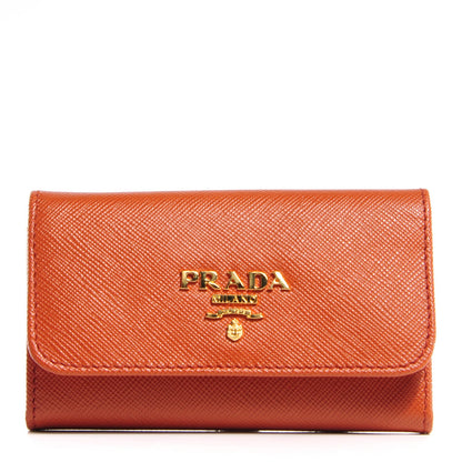 Prada Saffiano Metal 6 Key Holder Rame 1 of 10