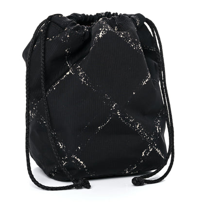 Chanel Nylon Travel Drawstring Bag Black 2 of 13