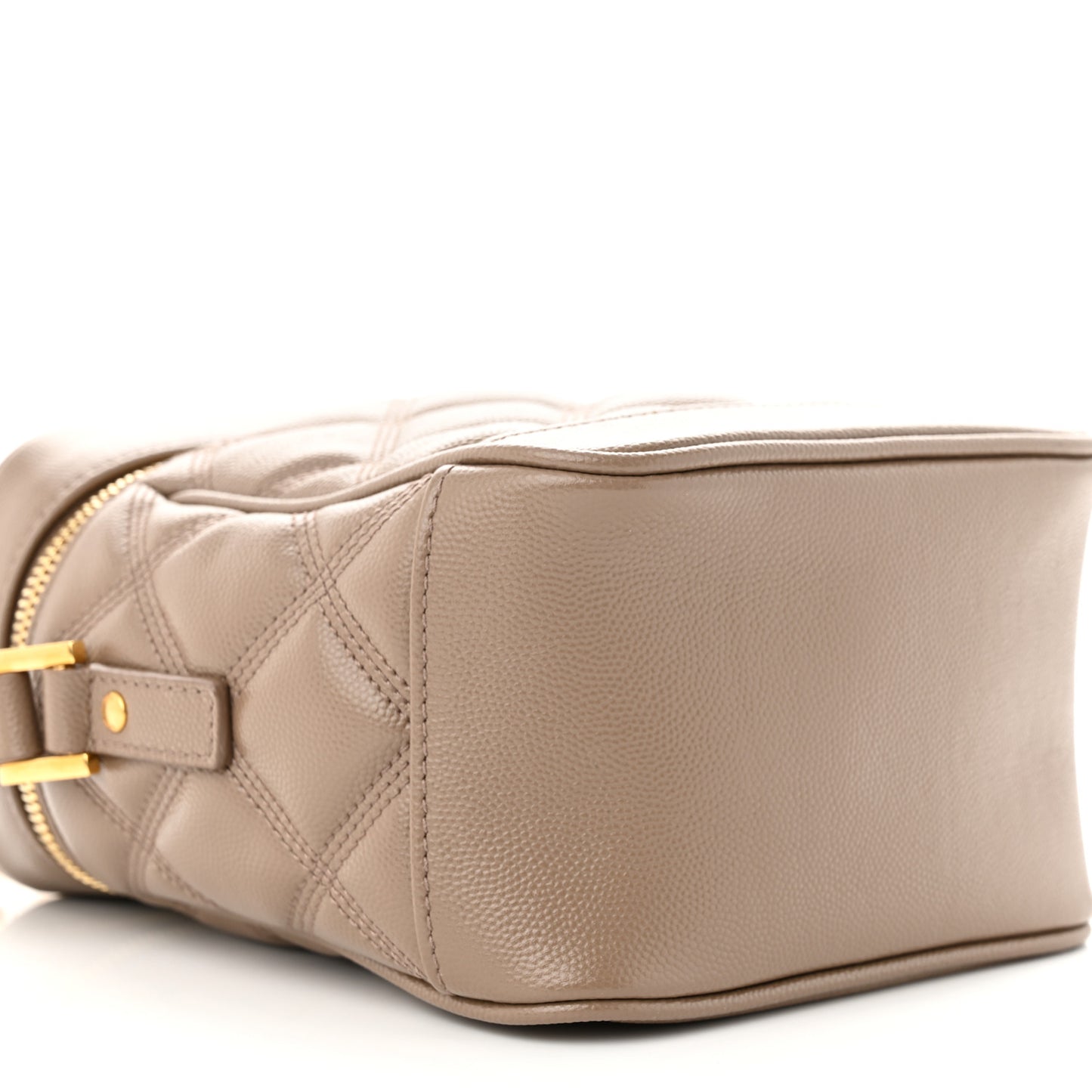 Grain de Poudre Quilted 80's Vanity Bag Dark Beige