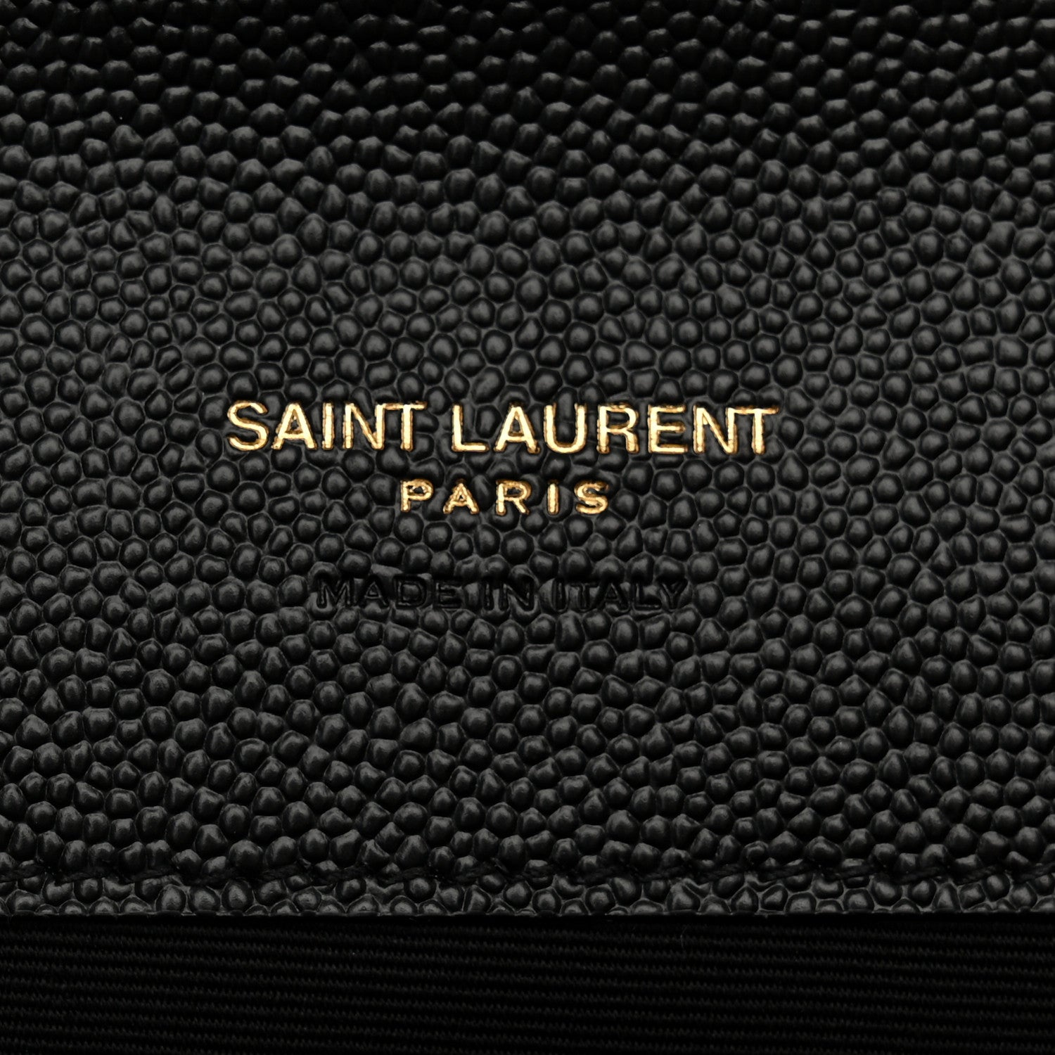 Saint Laurent Grain De Poudre Matelasse Chevron Monogram Envelope Clutch Black 6 of 9