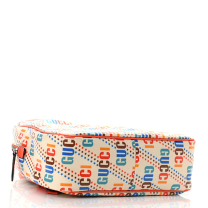 Gucci Coated Canvas Logo Star Print Childrens Dome Backpack Beige Multicolor Vibrant Orange 4 of 10