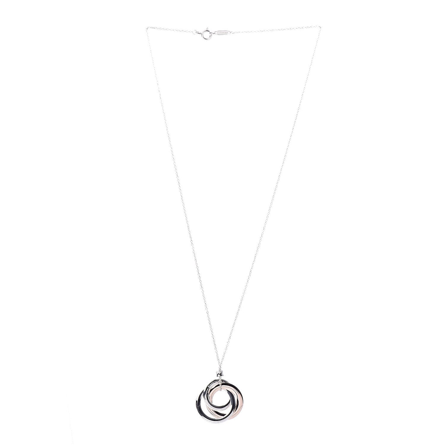 Sterling Silver Rubedo 1837 Circles Pendant Necklace
