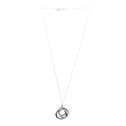 Tiffany Sterling Silver Rubedo 1837 Circles Pendant Necklace 3 of 7