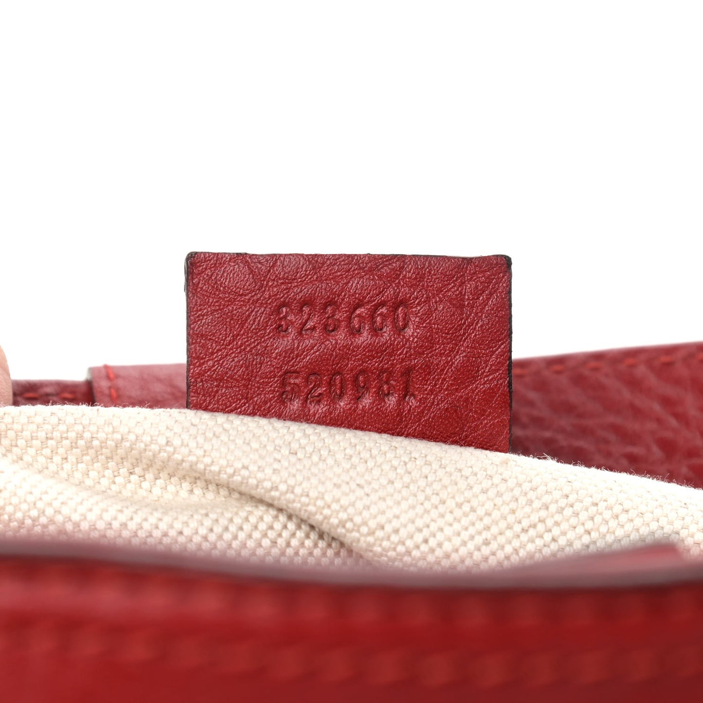 Pebbled Calfskin Medium Bamboo Shopper Tote Red