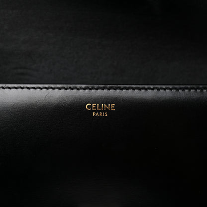 Celine Shiny Calfskin Triomphe Clutch Black 6 of 18