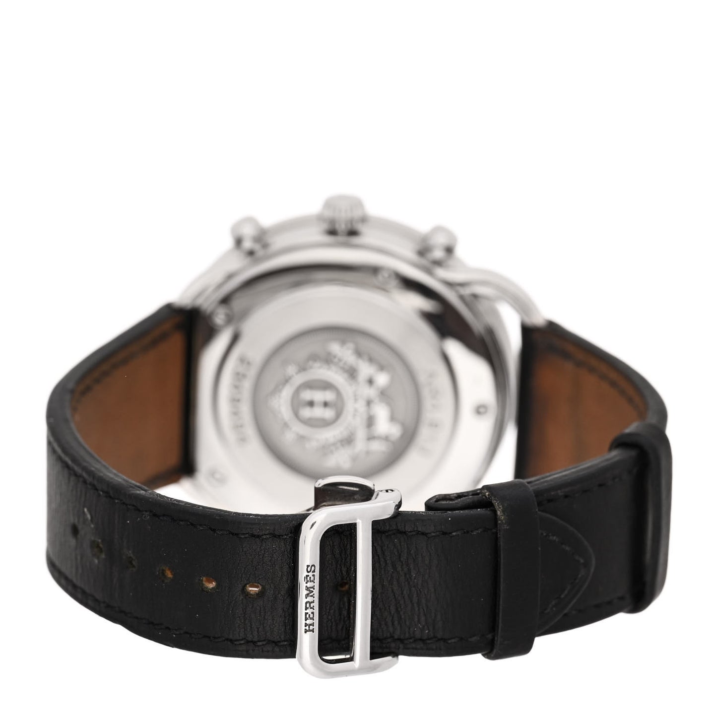 Stainless Steel Barenia 43mm Arceau Chronograph Automatic Watch Noir