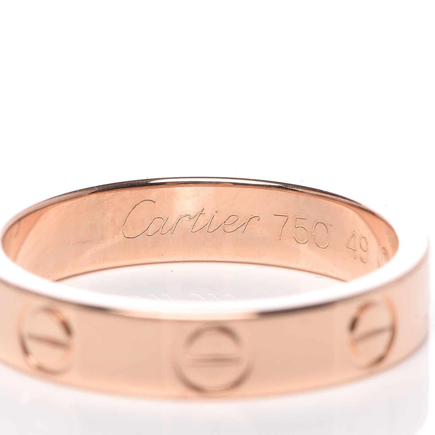 Cartier 18K Pink Gold 3.5mm LOVE Wedding Band Ring 49 5 4 of 6