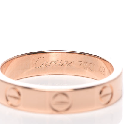 Cartier 18K Pink Gold 3.5mm LOVE Wedding Band Ring 49 5 4 of 6